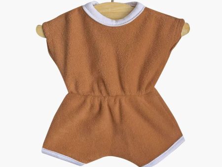 Terry Romper in  Terracotta  for Minikane Soft-bodied Babies Discount