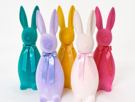 Large Flocked Button Nose Bunny Hot on Sale