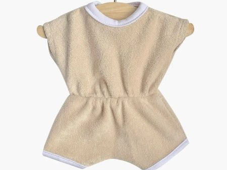 Terry Romper in  Linen  for Minikane Soft-bodied Babies Online Sale