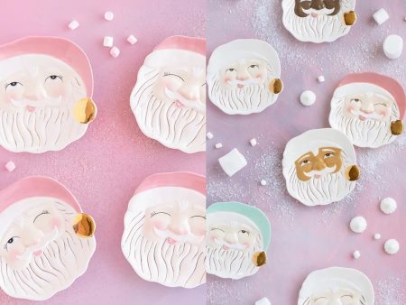 Glitterville Papa Noel Cookie Plates For Sale