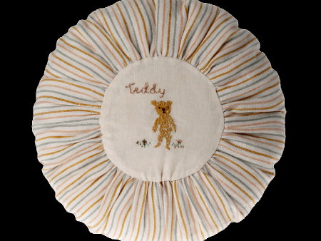 Cushion, Round small - Teddy, striped Cheap