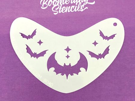 Bat Crown Boomerang Stencil B040 by the Art factory For Discount