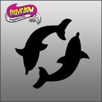 Glitter Tattoo Stencil Twin Dolphin - 5 Pack Fashion