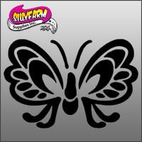 Glitter Tattoo Stencil Butterfly 2 (butterfly with large artistic wings) - 5 Pack Online Sale