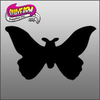 Glitter Tattoo Stencil Butterfly 3 (butterfly silhouette-rounded wings) - 5 Pack Online