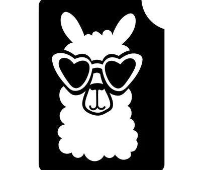 Glitter Tattoo Stencil Llama Head - 5 pack For Cheap