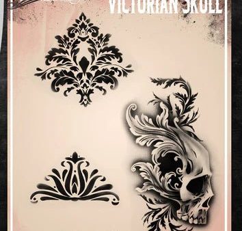 Wiser s Victorian Skull  Tattoo Pro Stencil Series 190 Online Hot Sale