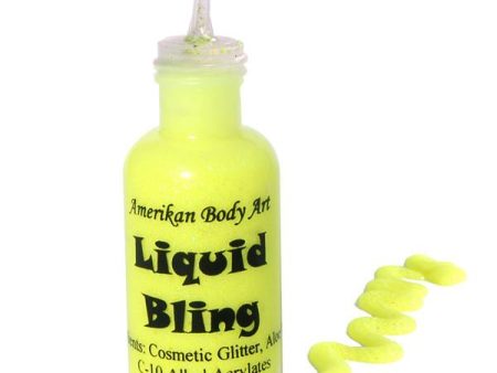 Amerikan Body Art Liquid Bling Electric Yellow .5oz on Sale