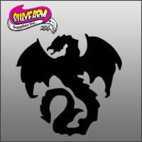 Glitter Tattoo Stencil Gothic Dragon 1 - 5 Pack Online