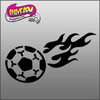 Glitter Tattoo Stencil Soccer Flame - 5 Pack on Sale