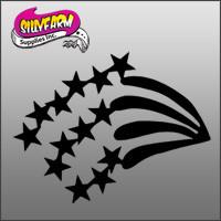 Glitter Tattoo Stencil Rainbow Star - 5 Pack Hot on Sale