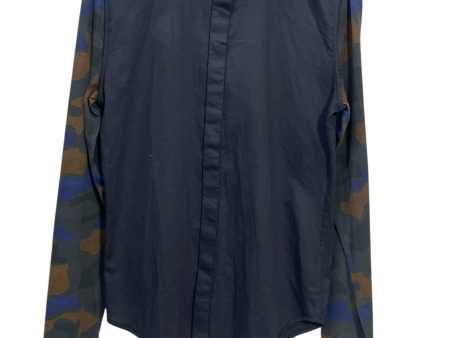 3.1 phillip lim LS Shirt S Cotton NVY Camouflage Camo Button LS Cheap