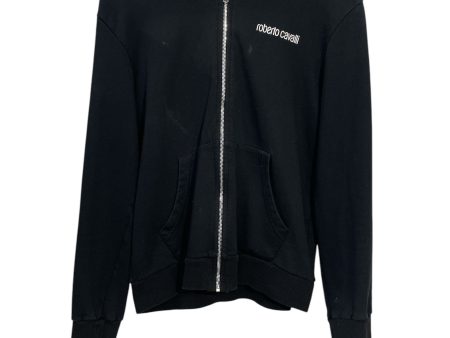 roberto cavalli Hoodie L Cotton BLK LOGO IN THE BACK Hot on Sale