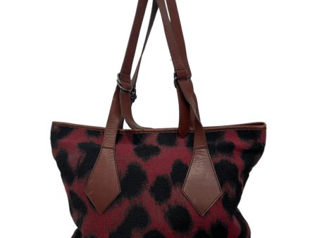 Vivienne Westwood Bag Cotton RED ANIMAL PRINT LEATHER STRAP For Discount