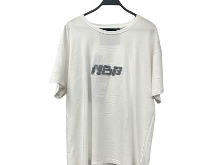 HOOD BY AIR. T-Shirt L Cotton WHT hba puff chest logo Online Sale