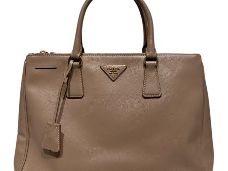 PRADA Bag OS Leather BEG Saffiano Medium Online Sale