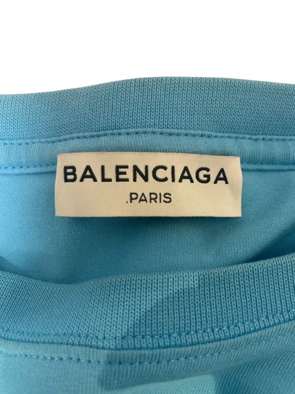 BALENCIAGA LS T-Shirt XS Cotton BLU SPANDEX Supply