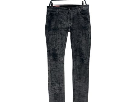 Acne Studios Skinny Pants 31 Denim GRY All Over Print DRY PAINT Hot on Sale