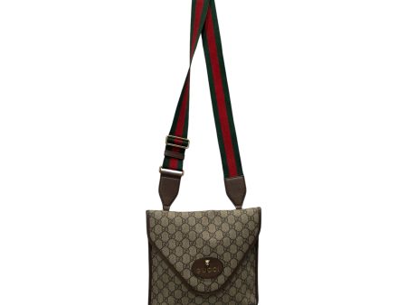 GUCCI Cross Body Bag Leather BEG gg supreme neo For Discount