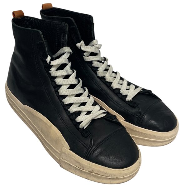 Y-3 Hi-Sneakers US 8.5 Black Leather FX0568 For Sale