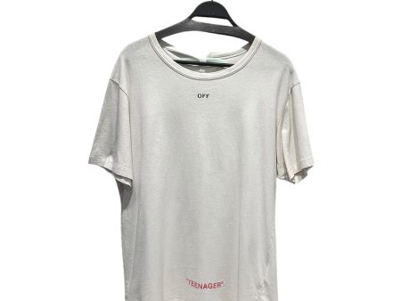 OFF-WHITE T-Shirt L Cotton WHT TEENAGE Online Hot Sale