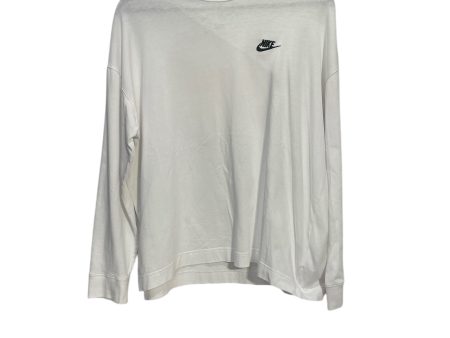 NIKE LS T-Shirt XXS White Cotton DR0097-100 For Cheap