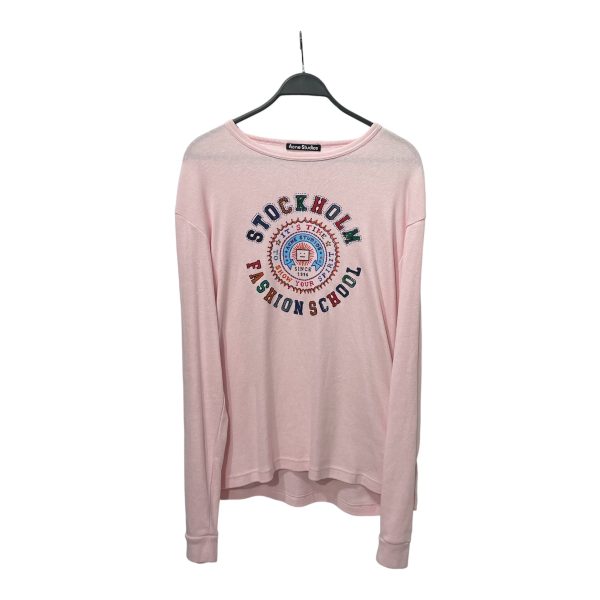 Acne Studios LS T-Shirt M Cotton PNK Graphic  Sale