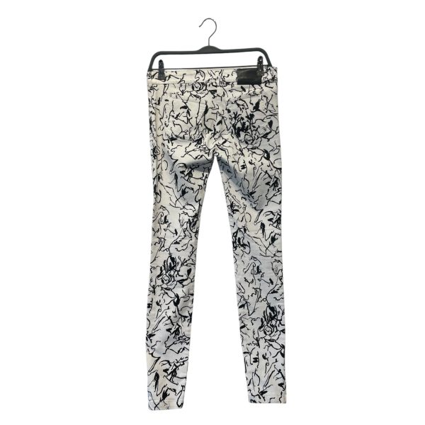 BALENCIAGA Skinny Pants 38 All Over Print Cotton WHT  Cheap