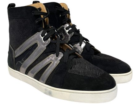 Christian Louboutin Hi-Sneakers US 15 Suede BLK Vida Viva For Cheap