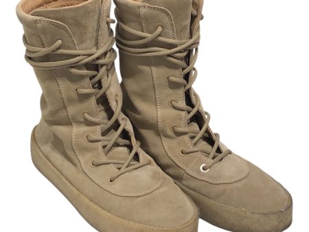 YEEZY Lace Up Boots EU 45 Suede BEG crepe boots For Cheap