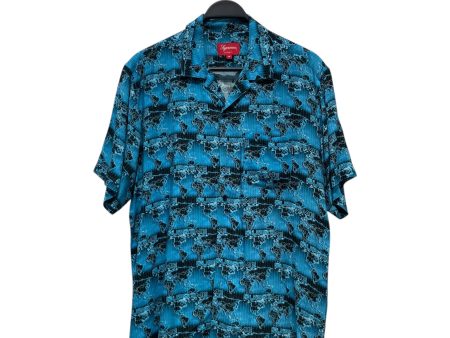 Supreme SS Shirt M Cotton BLU All Over Print  Supply