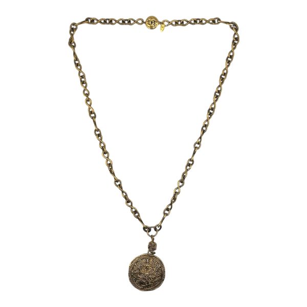 CHANEL GoldMedal Medallion Necklace Sale