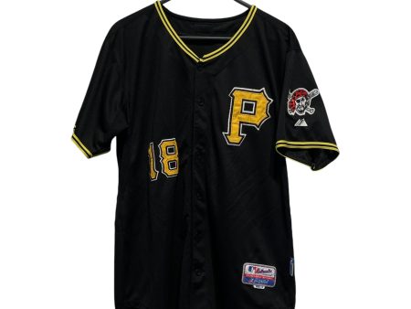 Majestic MLB SS Shirt 50 Polyester BLK Graphic PITTSBURG PIRATES WALKER Sale