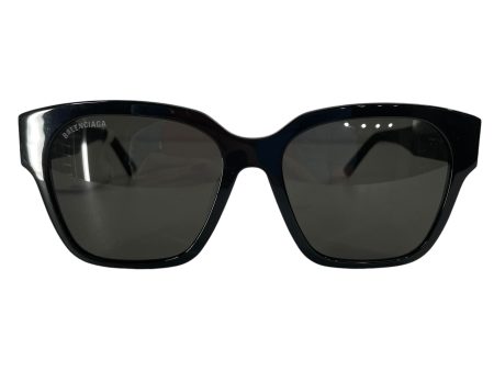 BALENCIAGA Sunglasses Plastic BLK LOGO IN WHITE ON ARM Discount