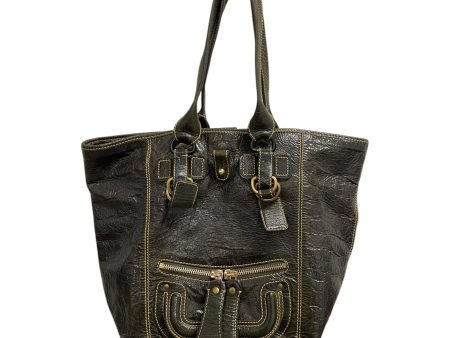 Chloe Tote Bag Leather GRN  For Discount