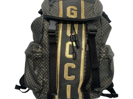 GUCCI Backpack Monogram Leather BLK CALFSKIN BACKPACK on Sale