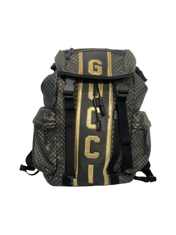 GUCCI Backpack Monogram Leather BLK CALFSKIN BACKPACK on Sale