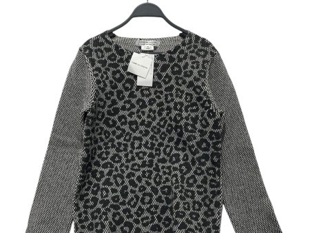 COMME des GARCONS Sweater XS Leopard Wool GRY  For Sale