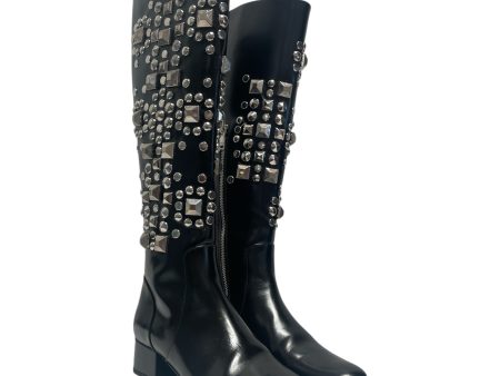 YVES SAINT LAURENT Boots EU 37 BLK ketta studded tall boot Online Hot Sale