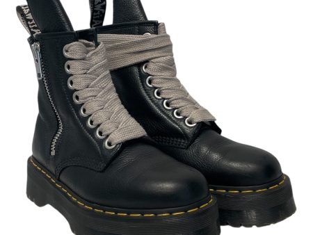 Rick Owens Lace Up Boots US 9 Leather BLK RICK OWENS X DR. MARTENS Cheap