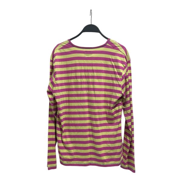 PPFM LS T-Shirt L Cotton YEL Stripe PINK STRIPE Online Sale