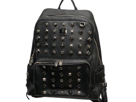 MCM Backpack Leather BLK MCM LOGO BACKPACK For Sale