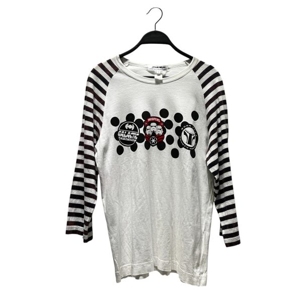 COMME des GARCONS SHIRT starwars LS T-Shirt S Cotton WHT Stripe  Online