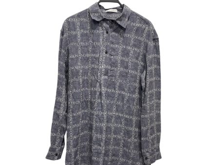 JW ANDERSON(J.W.ANDERSON) LS Shirt XS Monogram Linen IDG Logo grid For Discount