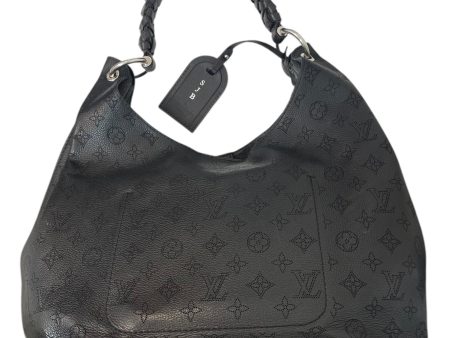 LOUIS VUITTON Tote Bag FREE Leather BLK LV HOBO MAHINA LEATHER Cheap