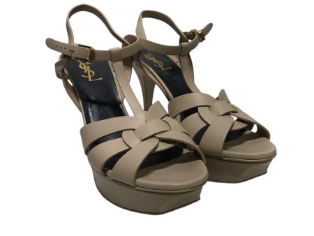 YVES SAINT LAURENT Heels EU 40 Leather BEG tribute sandal Cheap