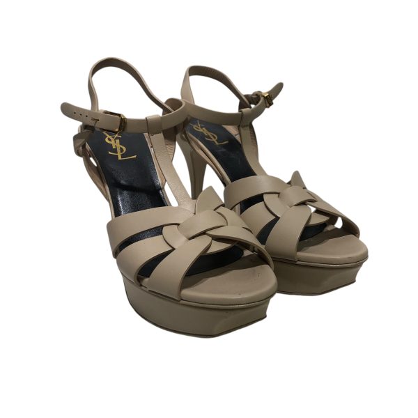 YVES SAINT LAURENT Heels EU 40 Leather BEG tribute sandal Cheap