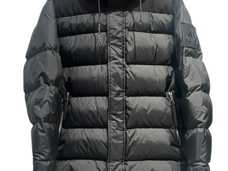 MOOSE KNUCKLES Puffer Jkt XL Polyester BLK SILVER LINED HOODED PUFFY For Cheap