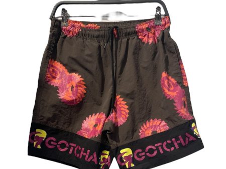 Brain Dead Shorts SS Polyester BRW All Over Print BD X GOTCHA PINK ORANGE WHEELS Hot on Sale