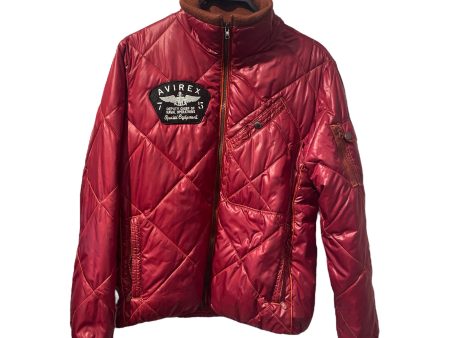 AVIREX Puffer Jkt M Polyester RED orange accent USN Online